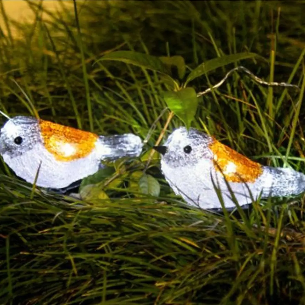 

Bird Led String Light Waterproof 5 Led Acrylic Bird Powered String Garden Tree Solar/battery With Light Decoration Garland A0z8