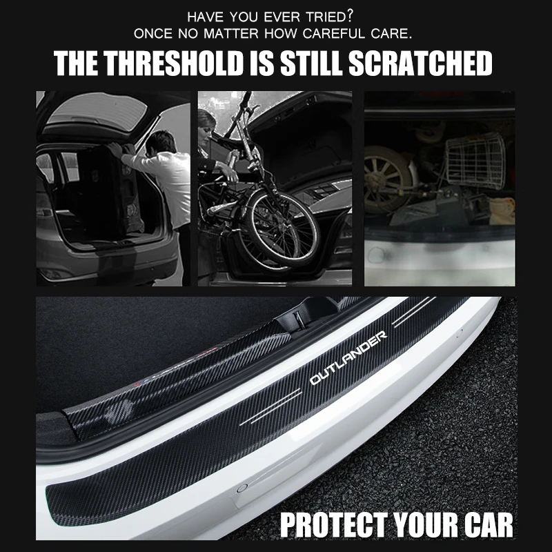 Наклейка на автомобильную фотопластину из углеродного волокна для Mitsubishi Outlander 3