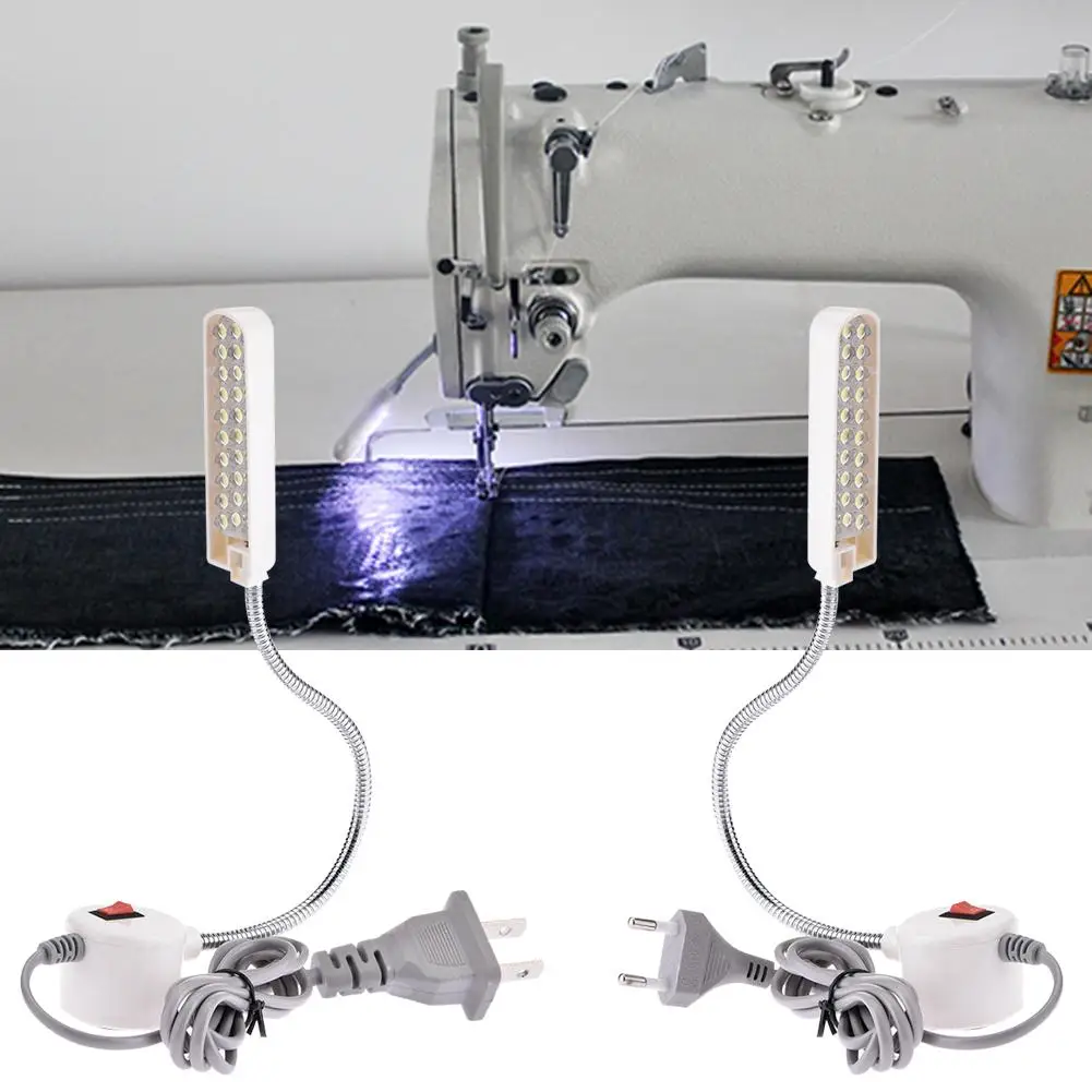 

12/20/30LED Portable Sewing Machine Light LED Light Magnetic Mounting Base Gooseneck Lamp for All Sewing Machine Lighting