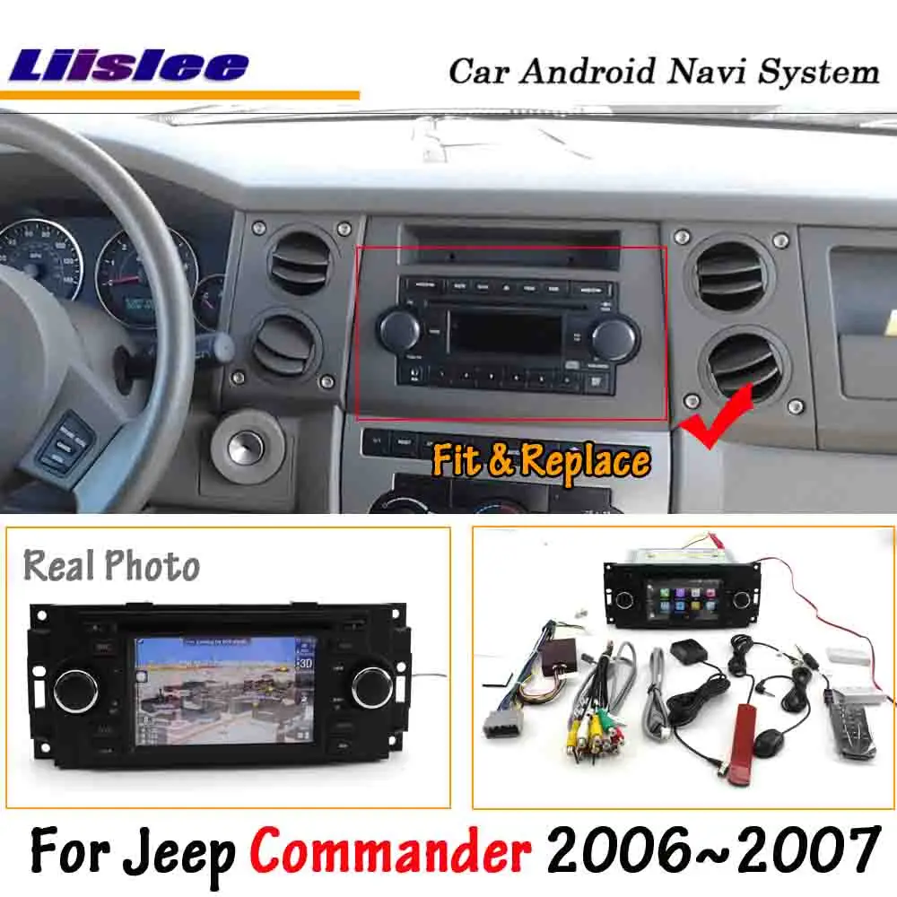 Автомобильный Android мультимедийный дисплей для Jeep Commander 2006 2007 автомобильный Радио HD экран дисплей ТВ CD DVD плеер gps навигационная система