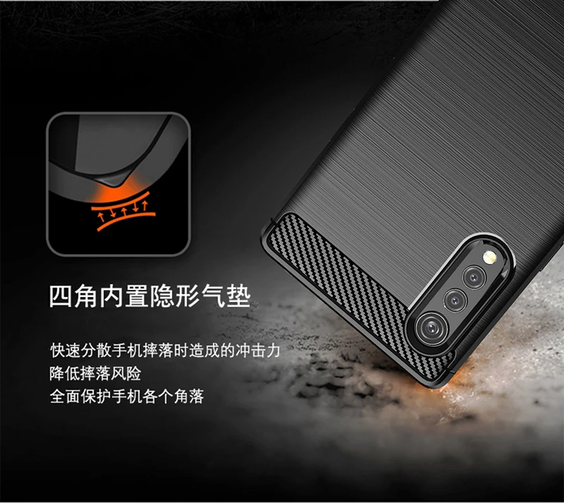 Funda de silicona de fibra de carbono para tel&eacute;fono LG, carcasa de terciopelo 5G, parachoques de goma, LM-G900N de LM-G900EM-5