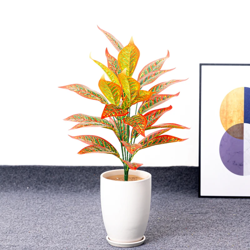 75cm 26 leaves tropical monstera large artificial plants fake zebra leaf plastic palm tree branch for home garden wedding decor free global shipping