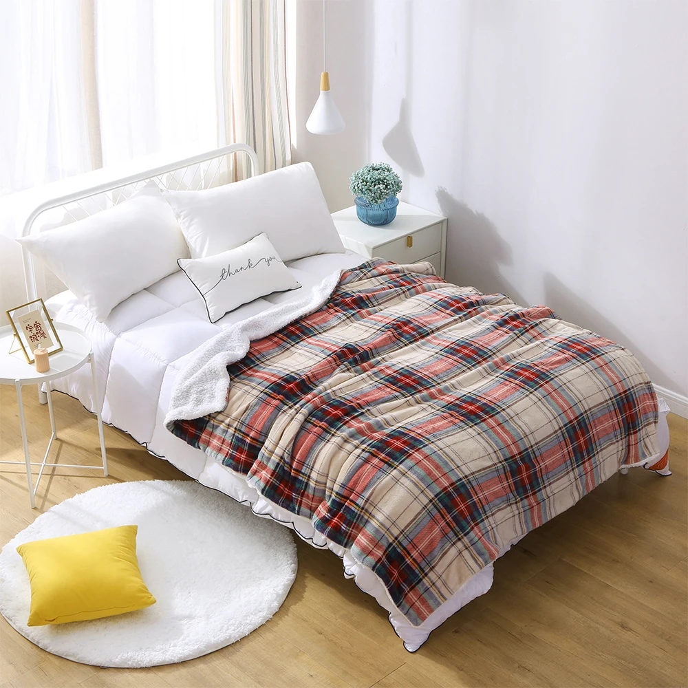

MERRYLIFE Sherpa Throw Blanket for Couch Ultra-Plush Decorative Soft Colorful Plush Travel Chair Blanket Throws