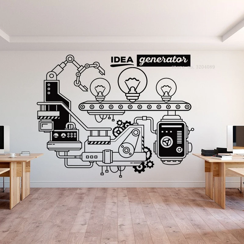 Настенная Наклейка на процессор абстрактный дизайн наклейки для делового