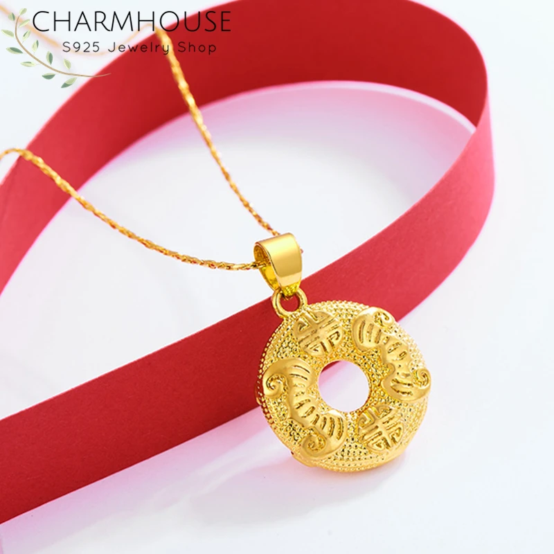 Женское ожерелье золотого цвета круглый кулон и CollIer Femme свадебные ювелирные