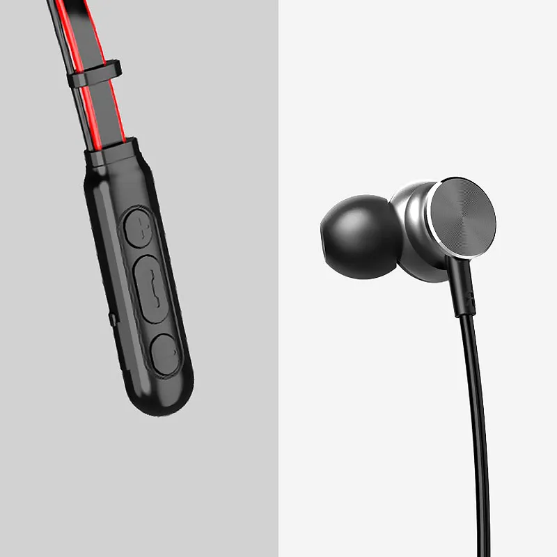 Спортивные шейные магнитные беспроводные Bluetooth наушники стерео спортивные