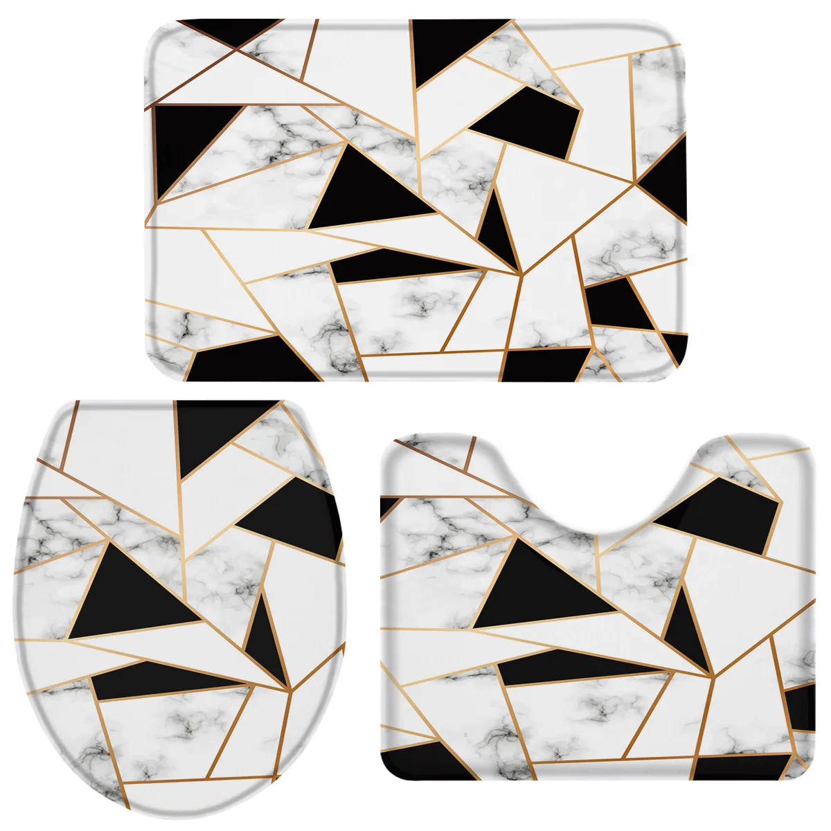 Мраморная текстура белый черный квадратные линии металлические сплайсинга