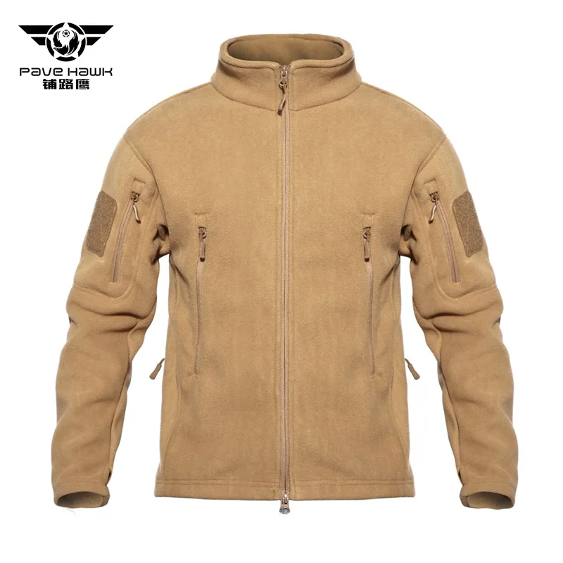 Мужская зимняя флисовая куртка теплая Военная тактическая утепленная полярная с