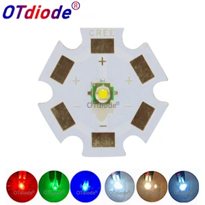 Светодиодный чип Cree XPE, 1 шт., 3 Вт, светодиодный чип высокой мощности 3535 SMD, белый, красный, зеленый, синий, желтый, УФ-розовый цвет, 16 мм, 20 мм, светодиодный PCB