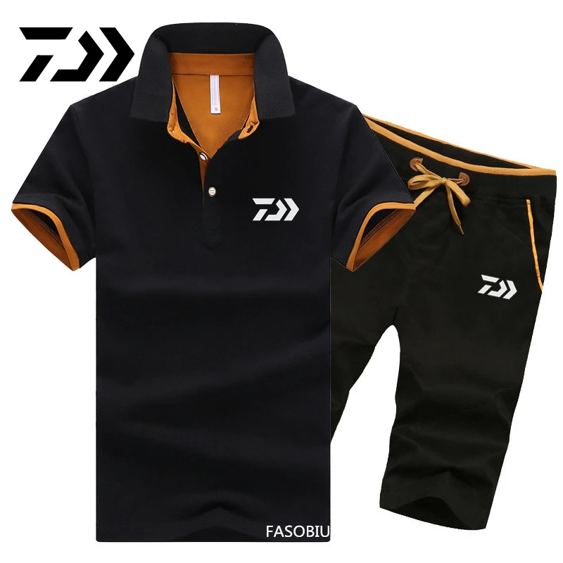 

Костюм для рыбалки Daiwa, мужская летняя одежда для рыбалки, спортивная одежда из 2 предметов, уличные шорты, штаны для рыбалки, быстросохнущая ...