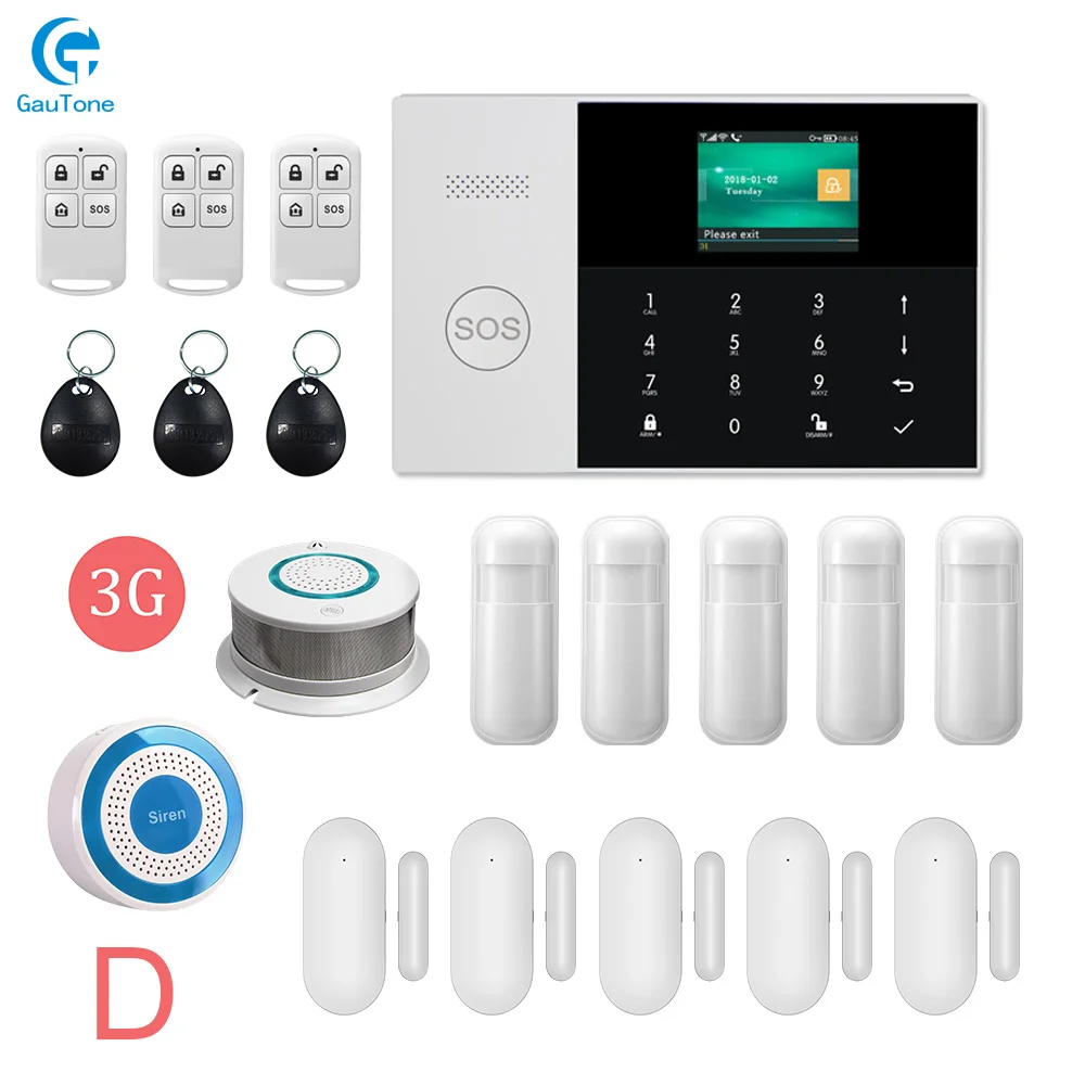 GT-007-3G-PG105-D DHL PG105 wifi GSM/3g GPRS домашняя интеллектуальная безопасность беспроводная сигнализация противопожарная защита приложение дистанционное управление - Цвет: GT-007-3G-PG105-D