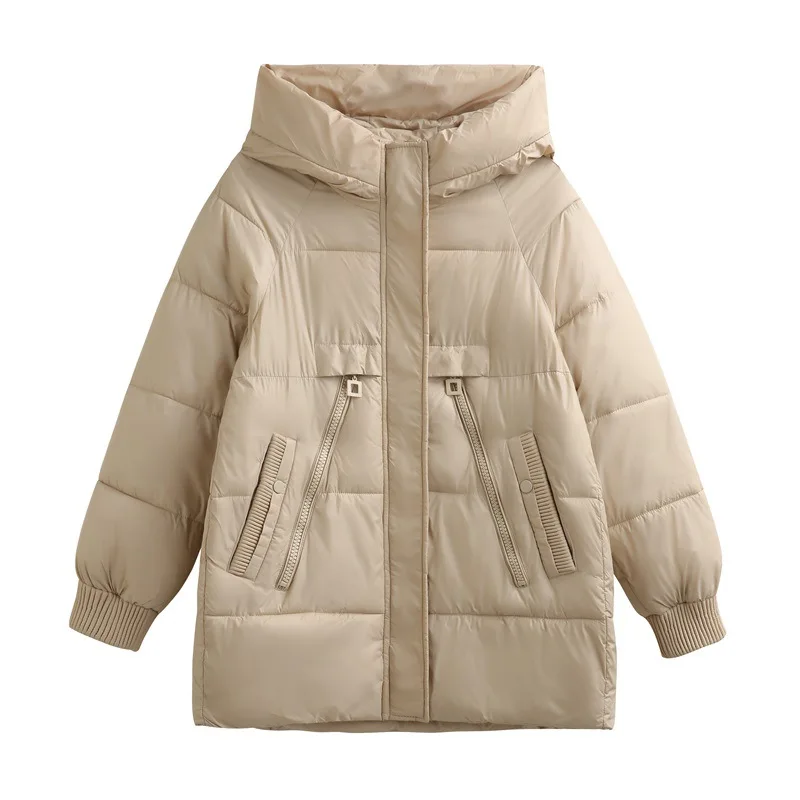 CGC 2021 New Parkas Women's Winter Jacket Casual Hooded Cotton Padded Keep Warm Coat Women Oversized Outwear Short Down Parka
