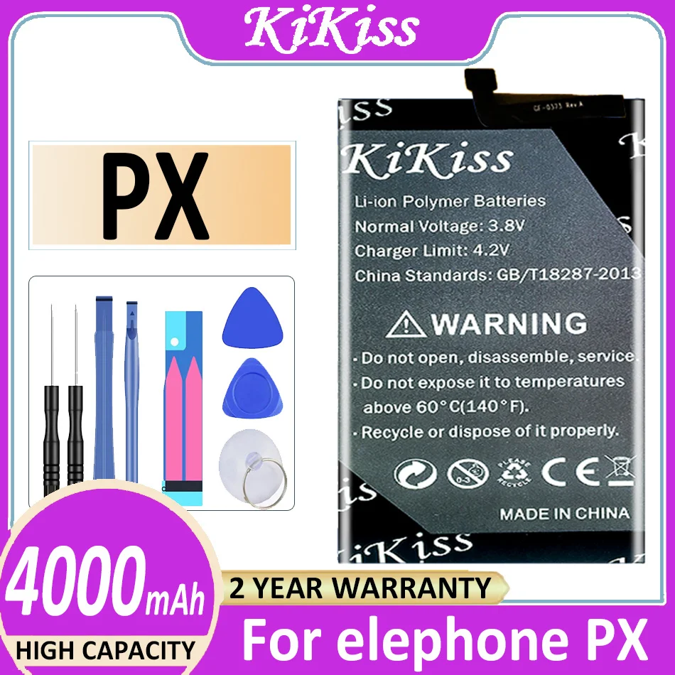 

Оригинальный аккумулятор KiKiss 4000 мАч для Elephone PX Bateria