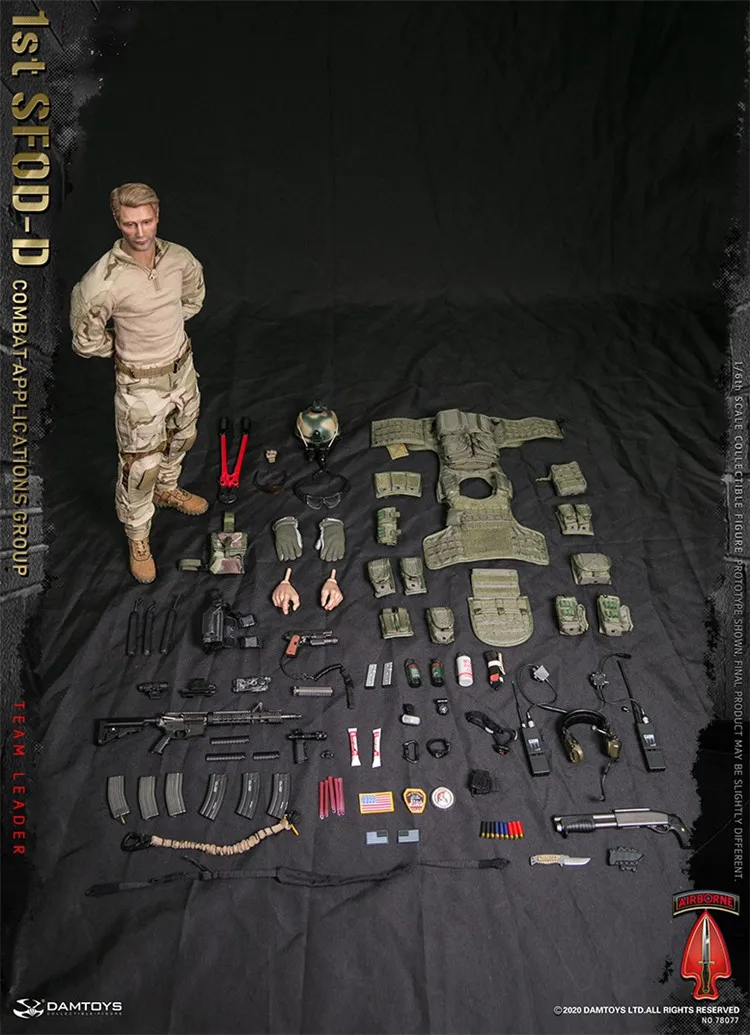 

DAMTOYS 78077 1/6 Scale 1st SFOD-D Combat Applications Group TEAM LEADER Action Figure
