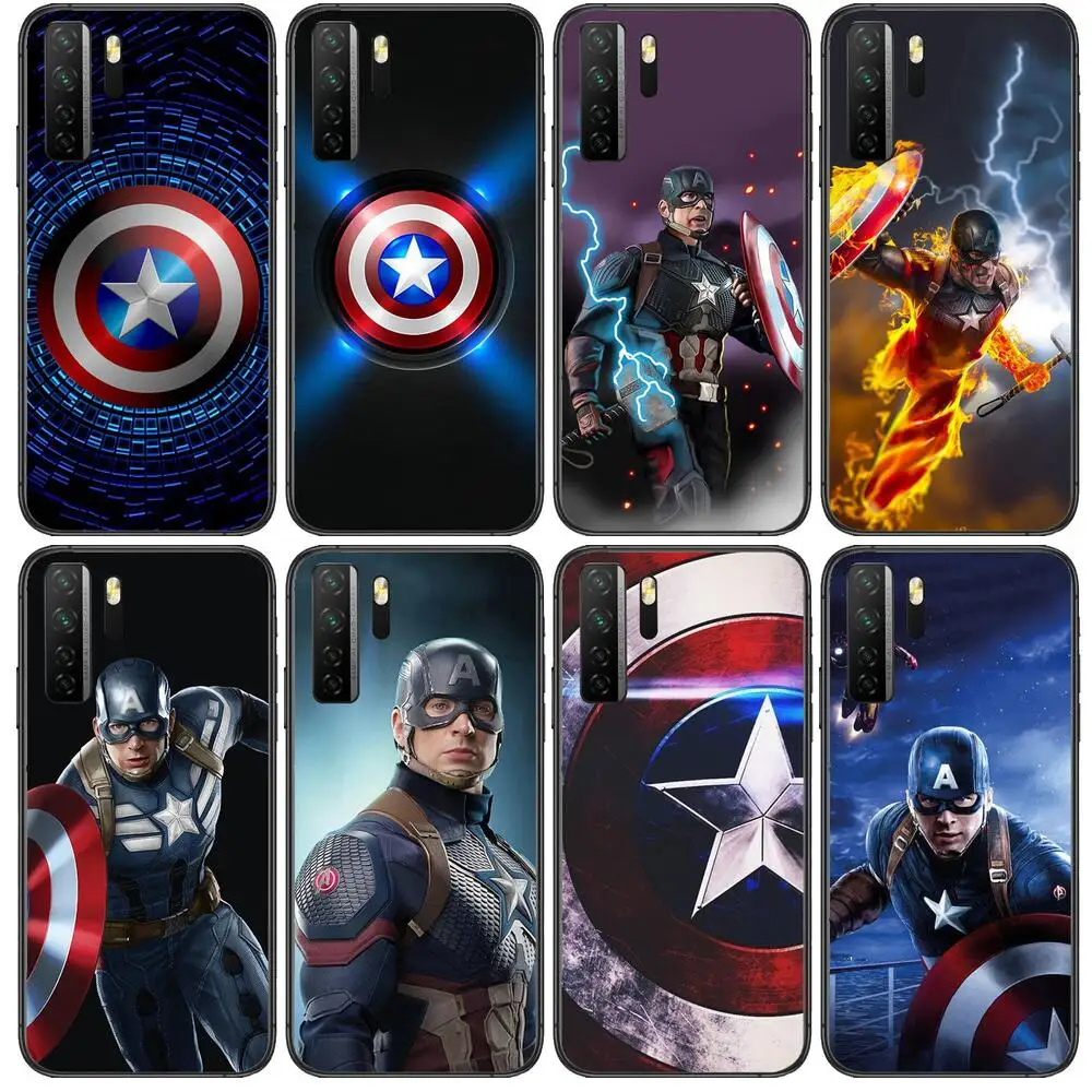 

Steve Rogers Black Soft Cover The Pooh For Huawei Nova 8 7 6 SE 5T 7i 5i 5Z 5 4 4E 3 3i 3E 2i Pro Phone Case cases