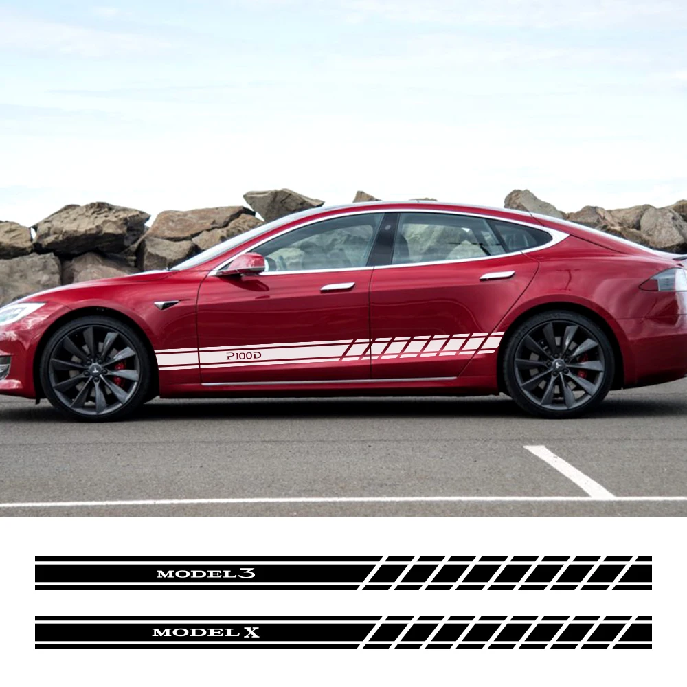

1 пара, наклейки на дверь автомобиля Tesla Model 3 Mode X s P100D