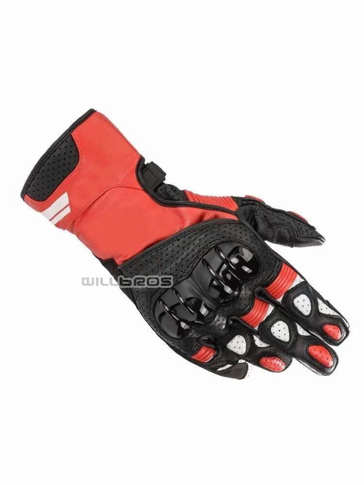 

Motocross Motorcycle Downhill Bike Offroad Long Leather Glove Street Moto Mens Riding Gloves
