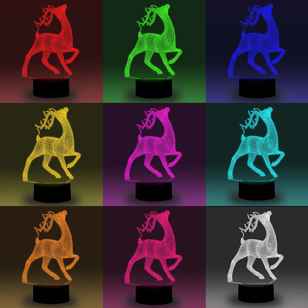 3D Smarts ночник подсветка Иллюзия светодиоды лампа 7 цветов затемнения приложение