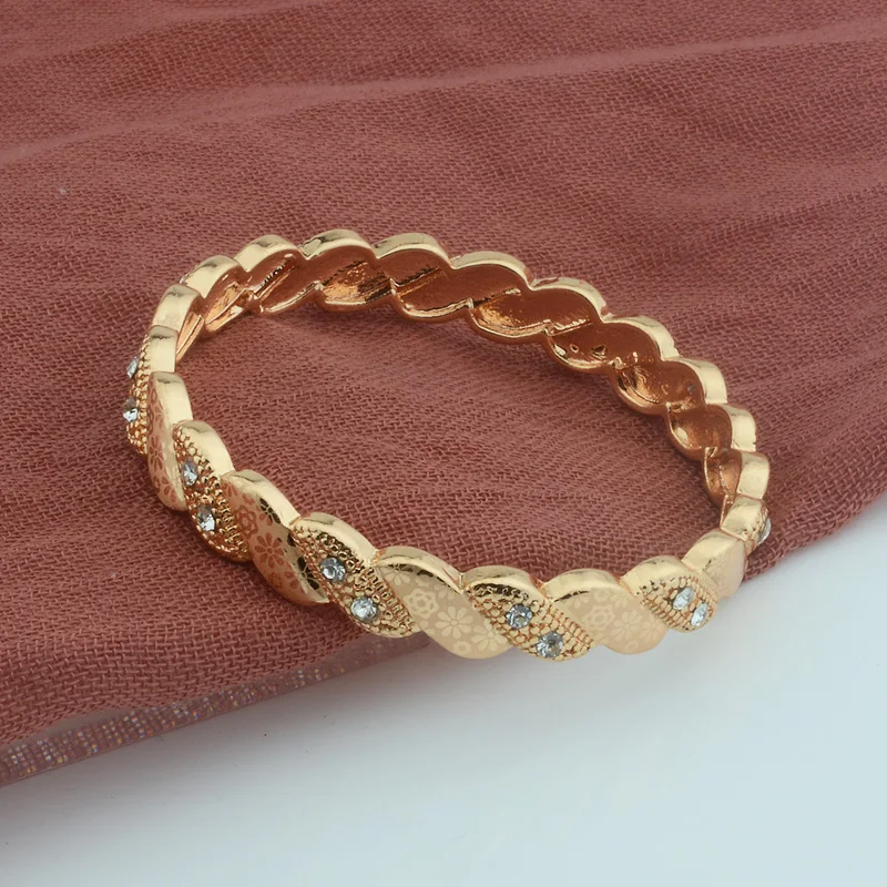 7 мм детские браслеты для девочек цвета шампанского золотого с кубическим