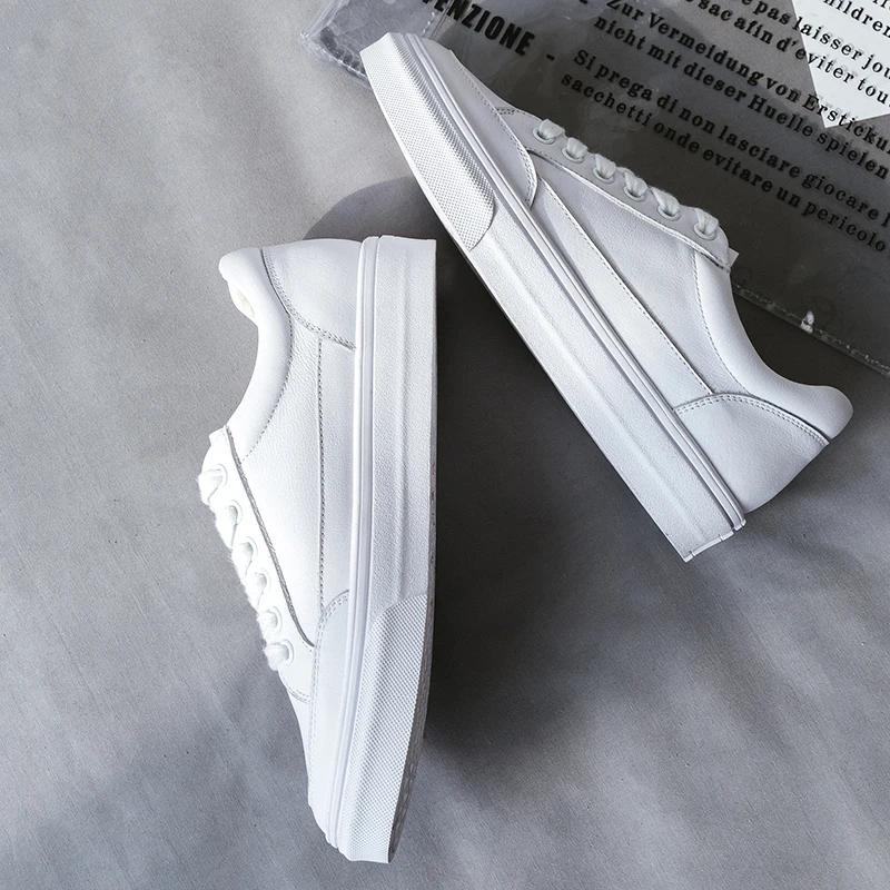 

2021 Women Real Leather Sneakers Shoes Fashion Vulcanized Women Shoes Lace Up Round Toe Casual Women Footwear Size 34-40