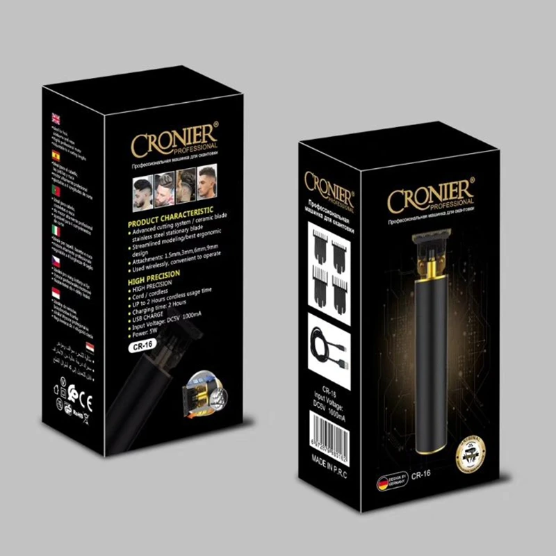 Профессиональный мужской триммер для волос с нулевым Изливом электрическая