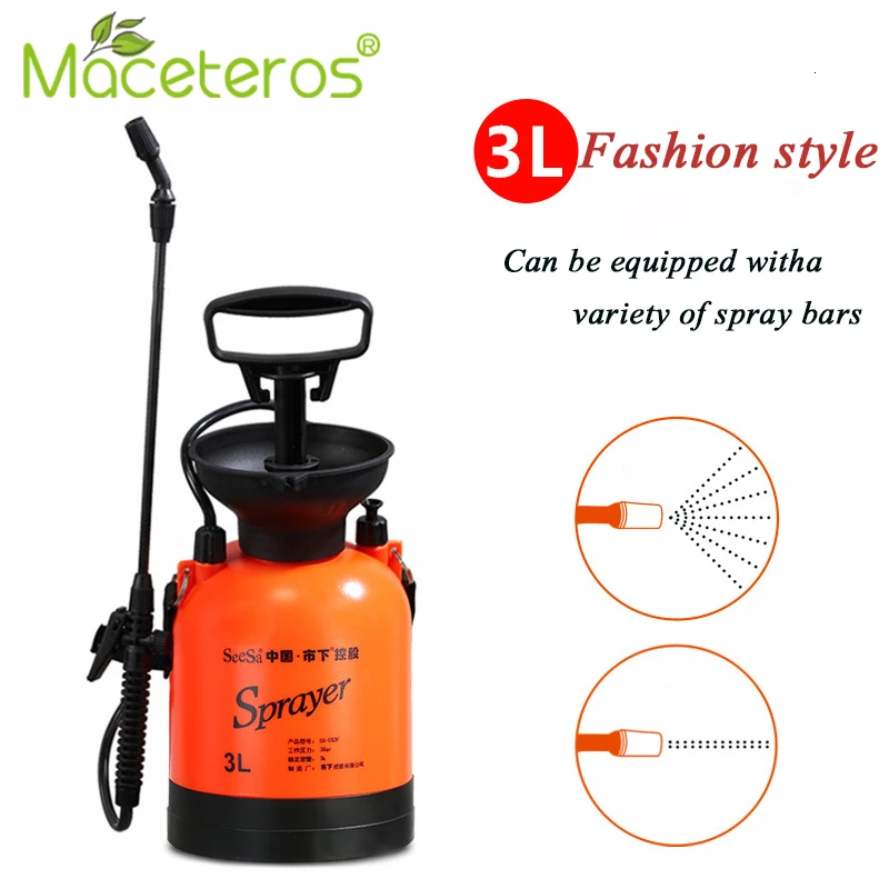 MACETEROS 3L оранжевый распылитель плечевого типа небольшая поливочная баночка