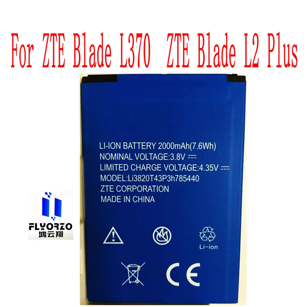 

Абсолютно новый аккумулятор 2000 мАч Li3820T43P3h785440 для ZTE Blade L370 ZTE Blade L2 Plus мобильный телефон
