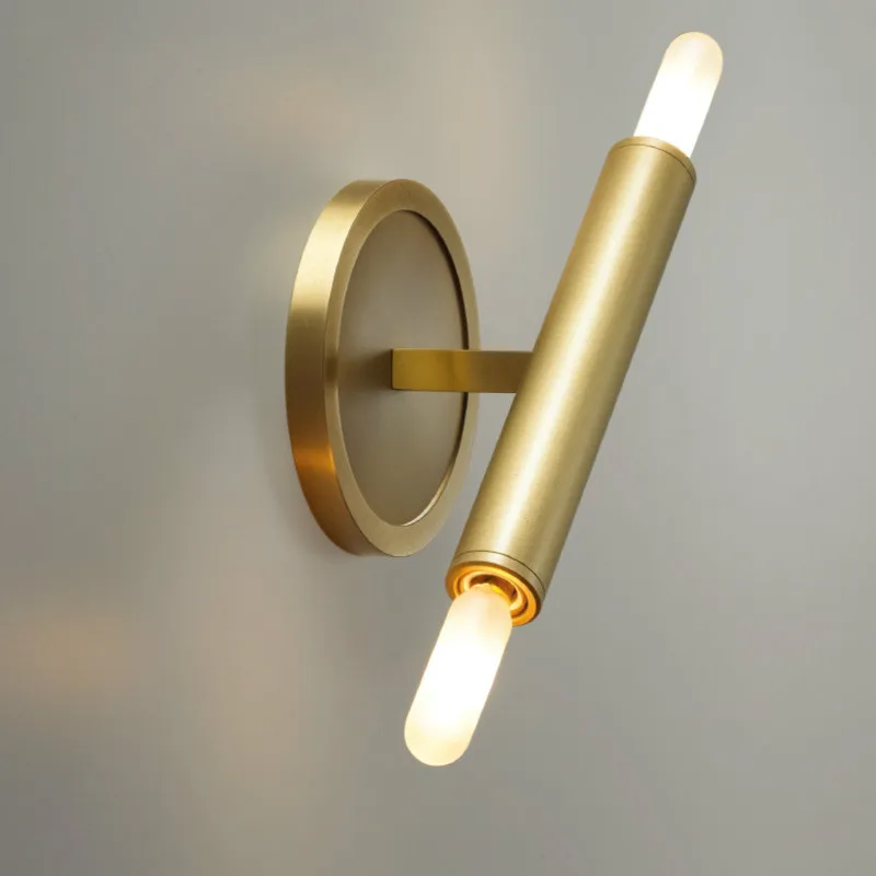 Постсовременный медный настенный светильник для гостиной проходные Настенные