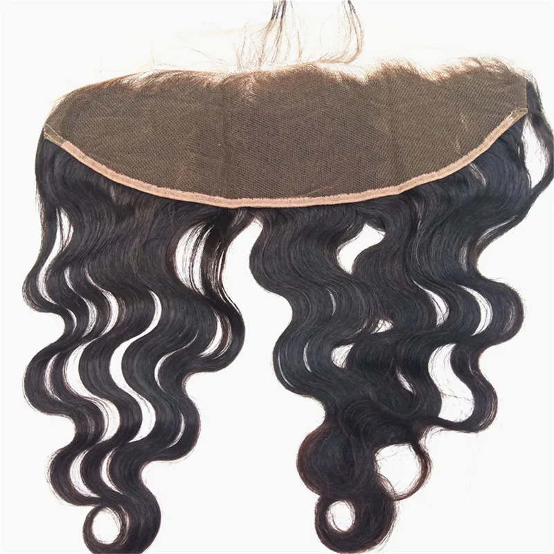 Девственные человеческие волосы пучок с тела волна Кружева Закрытие свободная