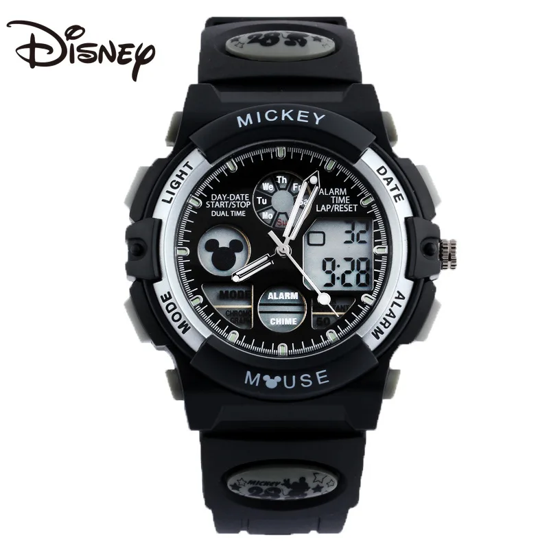 

Детские спортивные часы Disney, электронные водонепроницаемые светящиеся спортивные, с Микки