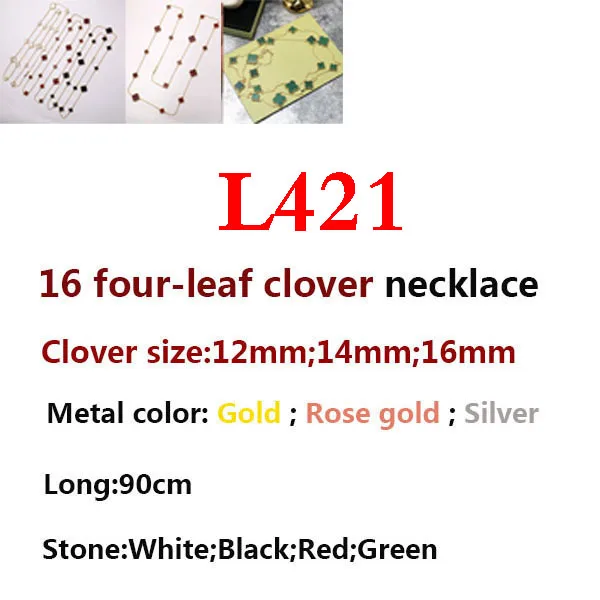

L421 Necklace 16 Flower Personality Fashion Romantic Style Hot Jewelry Exquisite Four Leaf Clover Short Necklace Sweater Chain