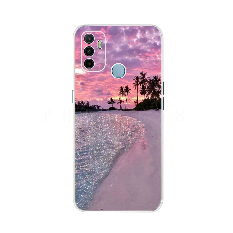 For Oppo A53 Case Cute Cat Painted Cover For Oppo A53 Phone Cases CPH2127 OppoA53 Full Coque Bumper 6.5'' Oppo A 53 Phone Fundas oppo cover