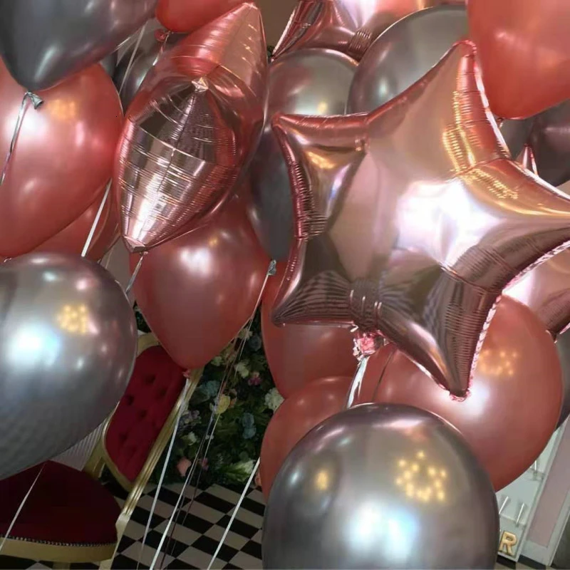 100 шт 2 г латексные гелиевые шары из розового золота 12 дюймов Детские душевые С