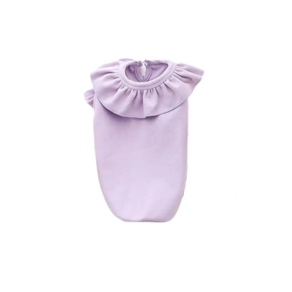 

Simple Puppy Dress Round Neck Pet Cloth Ruffled Hem Pet Skirt Dog Skirt Pet Dress
