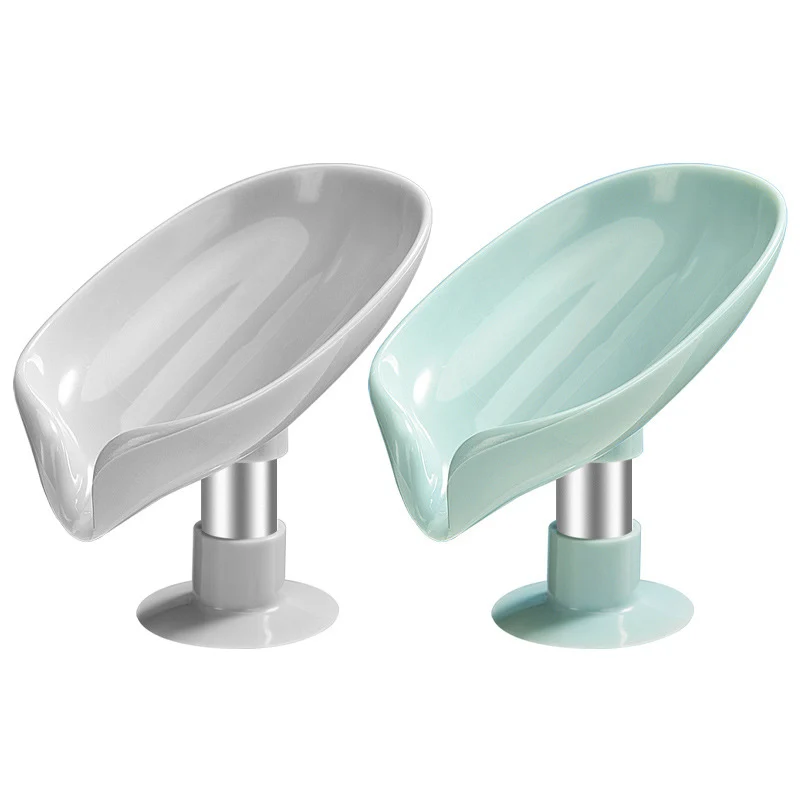 

Leaf Shape Soap Box Drain Soap Holder Box Bathroom Shower Soap Holder Storage Plate Tray Bathroom Supplies Dispenser for soap