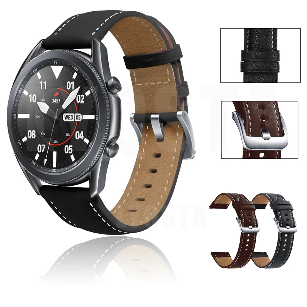 

Ремешок кожаный для Samsung Galaxy Watch 3 45 мм Gear S3 Frontier, 22 мм