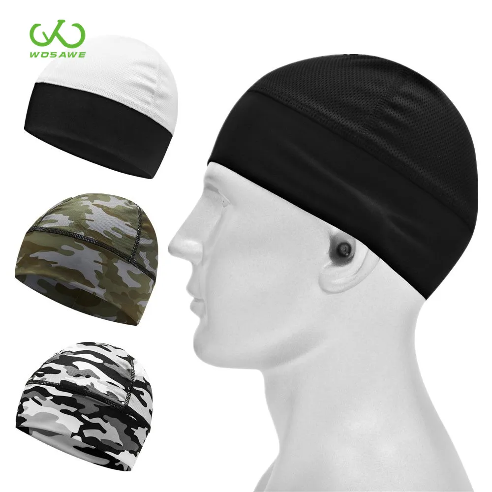 

WOSAWE Breathable Mesh Men MTB Motorcycle Helmet Inner Caps Anti-Sweat Hat Thin Motocross Racing Ski Under Helmet Lining Cap