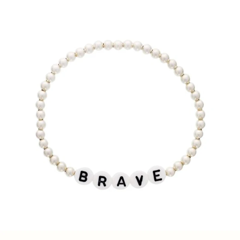 

Модный Индивидуальный именной браслет из бисера, золотые и серебряные бусины, эластичный браслет ручной работы «сделай сам», браслет на зап...