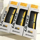 Шина для дорожного велосипеда Continental Ultra Sport III 700x25, черно-желтая, складная, PureGrip 3