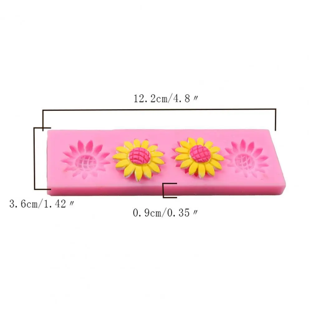 

3D Sunflower Chocolate Embossed Silicone Mold Embossing Fondant Cake Decorating Tools Chocolate Gumpaste Sugar Clay Mold