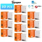 Умный переключатель SONOFF Zigbee ZBMINI, релейный выключатель модуль, мини двухсторонний переключатель, управление через приложение, переключатели света для умного дома