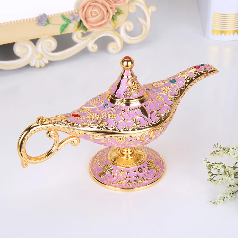 

Retro European crafts Aladdin magic lamp, home, club decoration zinc alloy creative craft decoration wishing lamp