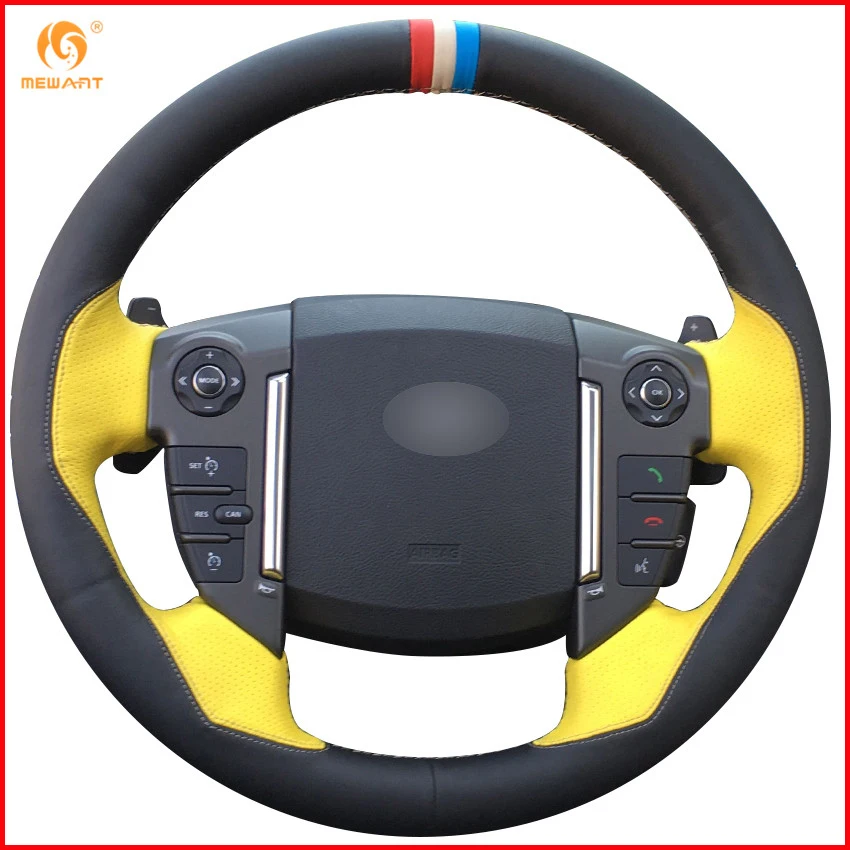 MEWANT черный кожаный синий чехол рулевого колеса автомобиля для Land Rover Freelander 2 2007-2012