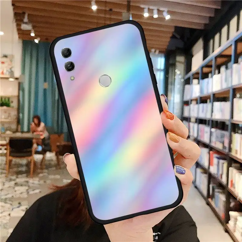 

Glossy Rainbow Phone Case For Huawei Honor view 7a5.45inch 7c5.7inch 8x 8a 8c 9 9x 10 20 10i 20i lite pro