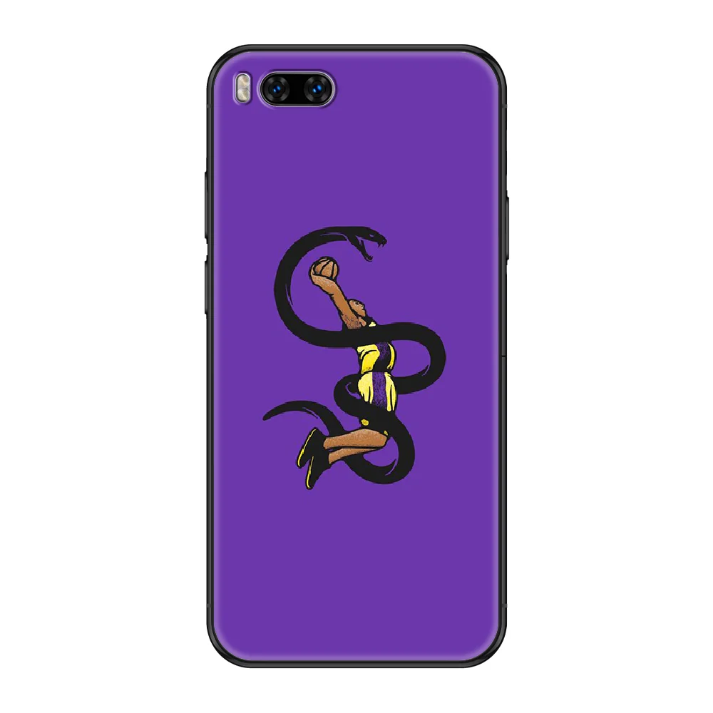 

Basketball 24 Kobe Mamba Phone case For Xiaomi Mi 6 8 9 A1 2 3 Max3 Mix2 Mix2S X T Lite Pro black tpu waterproof trend cover 3D