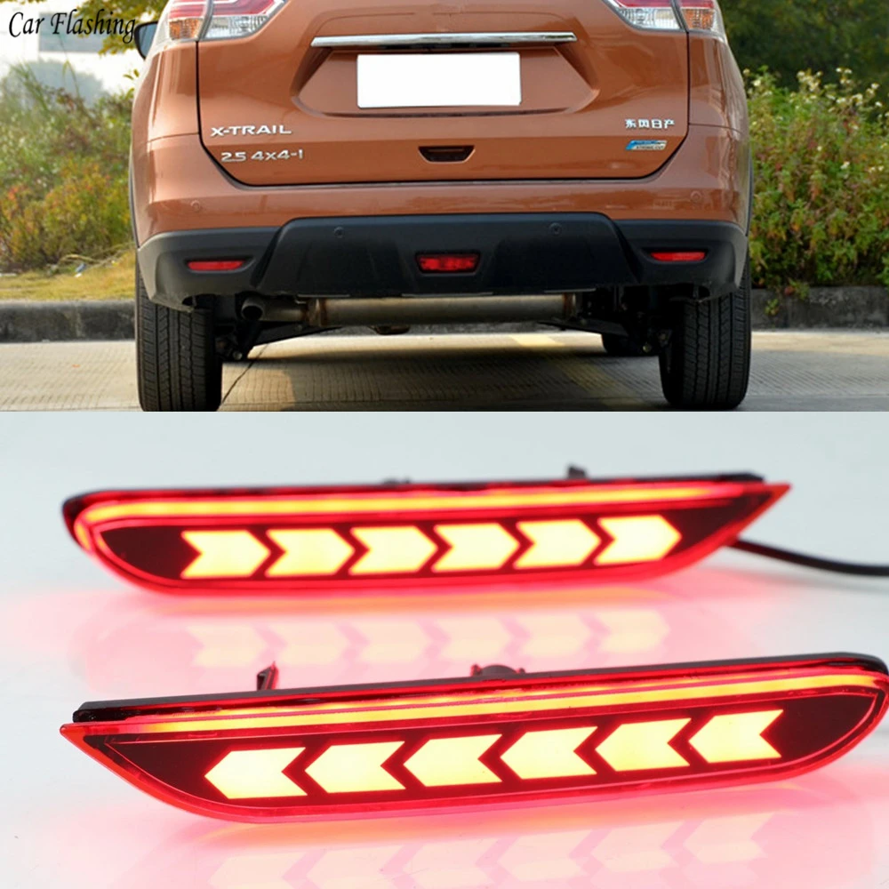 2 шт. Автомобильные светодиодные отражатели для Nissan Xtrail X trail 2014 2015 2016|Фара авто в