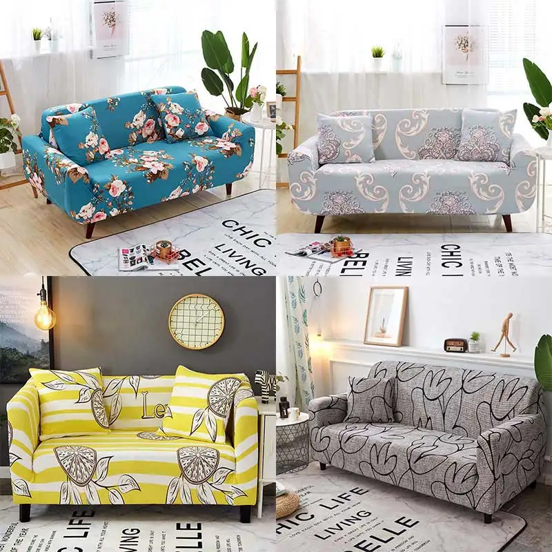 

Elastic Sofa Cover Printed Modern Stretch Decorative Sectional Couch Covers for Sofas Washable Protection Home Hotel Textile