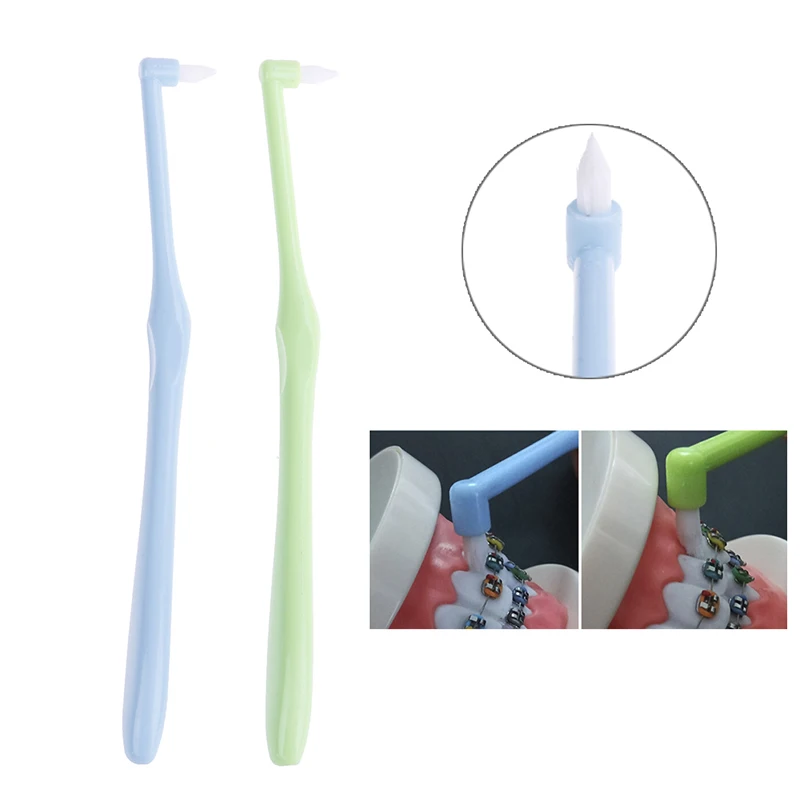 

1Pcs Orthodontic Toothbrush Interdental Tooth Brush Small Head Soft Hair Correction Teeth Braces Dental Floss Oral Tooth Care