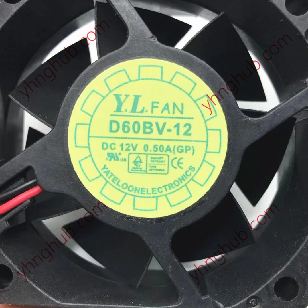 Yate Loon D60BV-12 DC 12V 0.50A 60x60x25mm 2-проводной Вентилятор охлаждения сервера | Компьютеры и