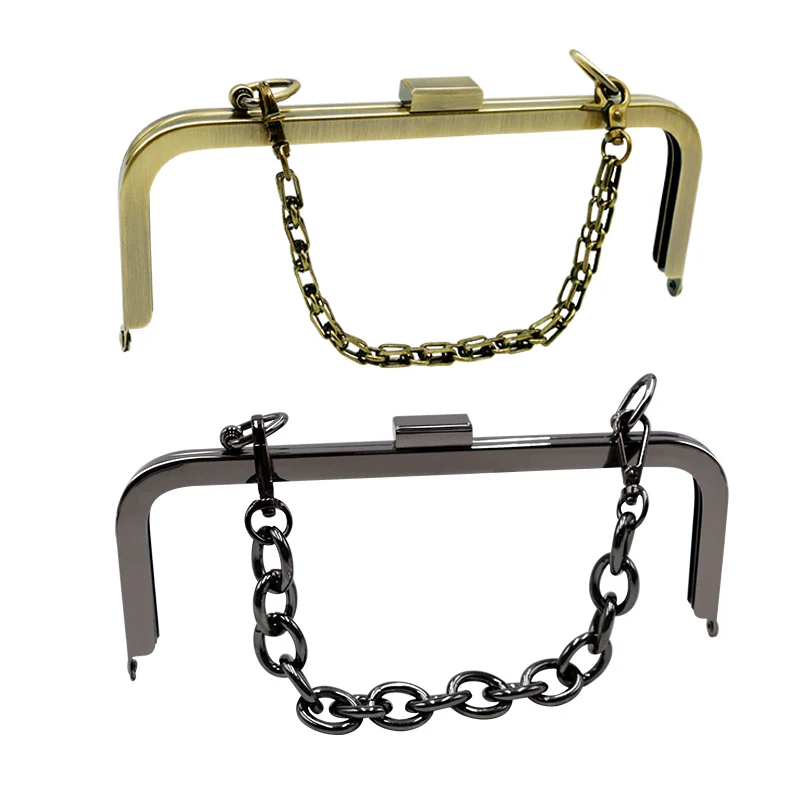 20.5CM Metal Frame Purse Hand Bag Women Clutch Accessories DIY  Kiss Clasp Lock Part